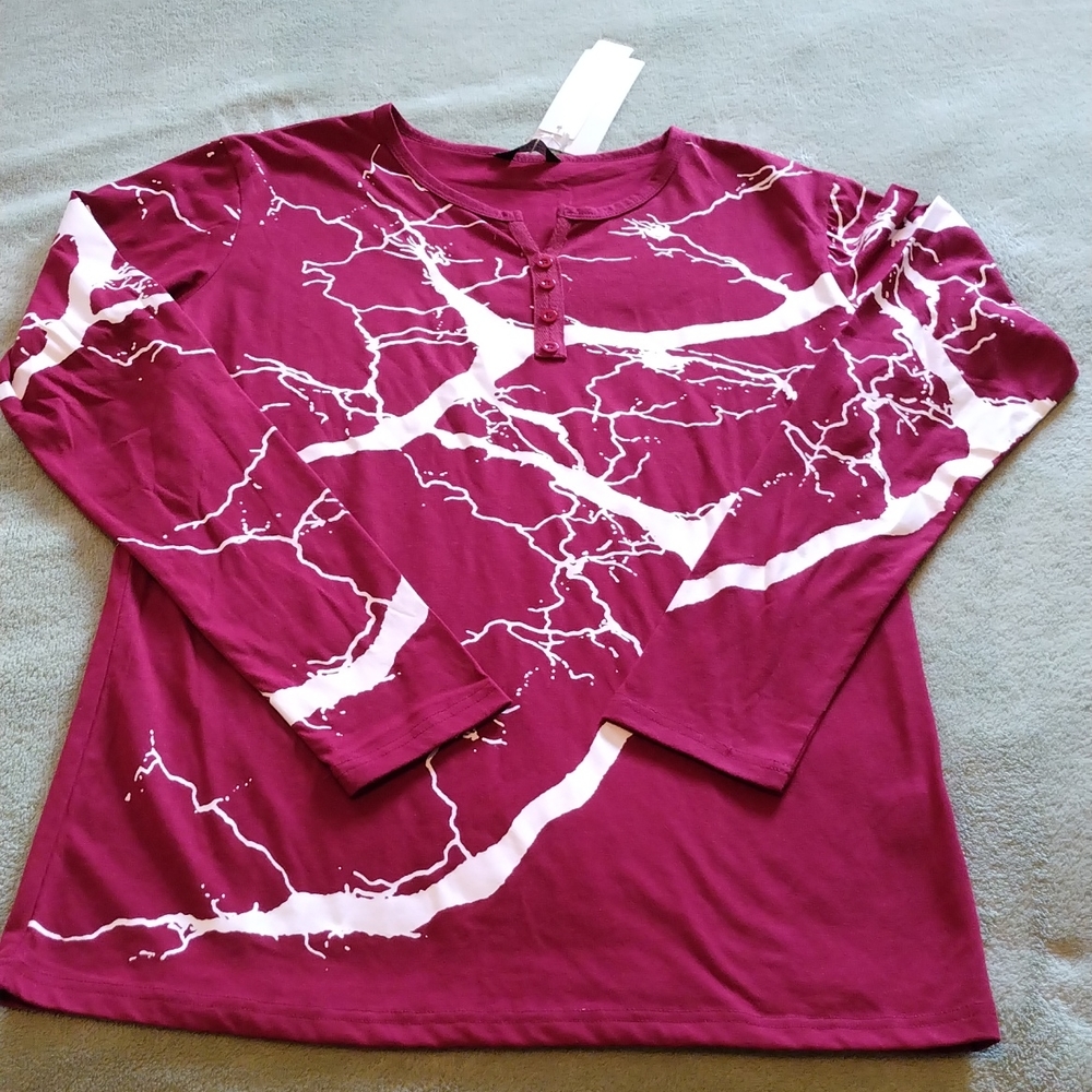 COOF ANDY White Splattered Long Sleeve shirt